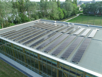 Halle sportive Saint Jean Eudes - panneaux photovoltaiques