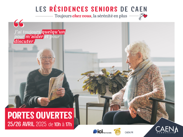 Affiche de présentation des journées portes ouvertes seniors Caen