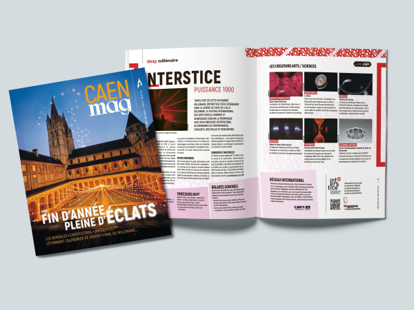 Couverture et vue d'une page intérieure du Caen Mag n°242