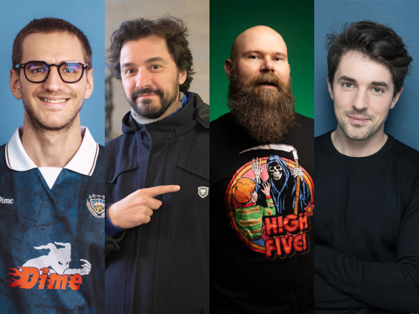 Portraits de Léopold Lemarchand, Tristan Lucas, Harold Barbé et Marc Tourneboeuf