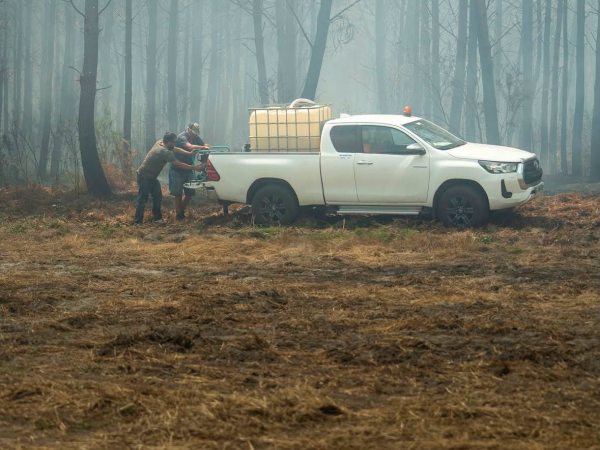 Citerne à eau - incendie en Gironde