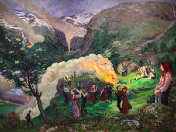 Jonsokbål, de Nikolai Astrup