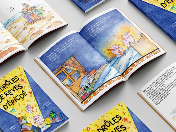 Mock Up livre Les drôles de rêves d'Épicoé