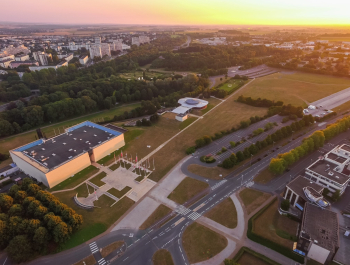 Vue du futur site du musée Gandur à Caen