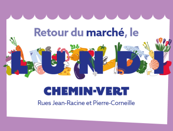 Retour du marché le lundi au Chemin-Vert