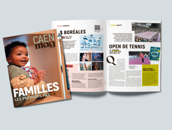 Présentation visuelle des pages 1, 30 et 31 du Caen mag 236