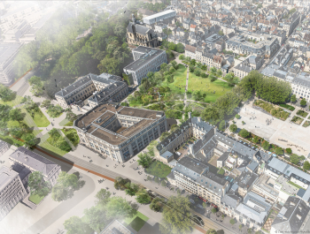 Vue aérienne du futur jardin République 