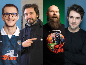 Portraits de Léopold Lemarchand, Tristan Lucas, Harold Barbé et Marc Tourneboeuf