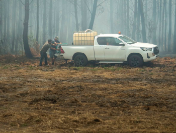 Citerne à eau - incendie en Gironde