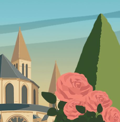 Illustration de l'exposition sur Elizabeth II à l'Abbaye-aux-Hommes (partie 4)