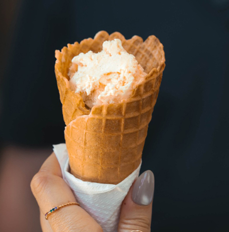 Glace une boule du Comptoir botanique, installé dans l'Orangerie du Jardin des plantes © Ville de Caen / M. Bouvier