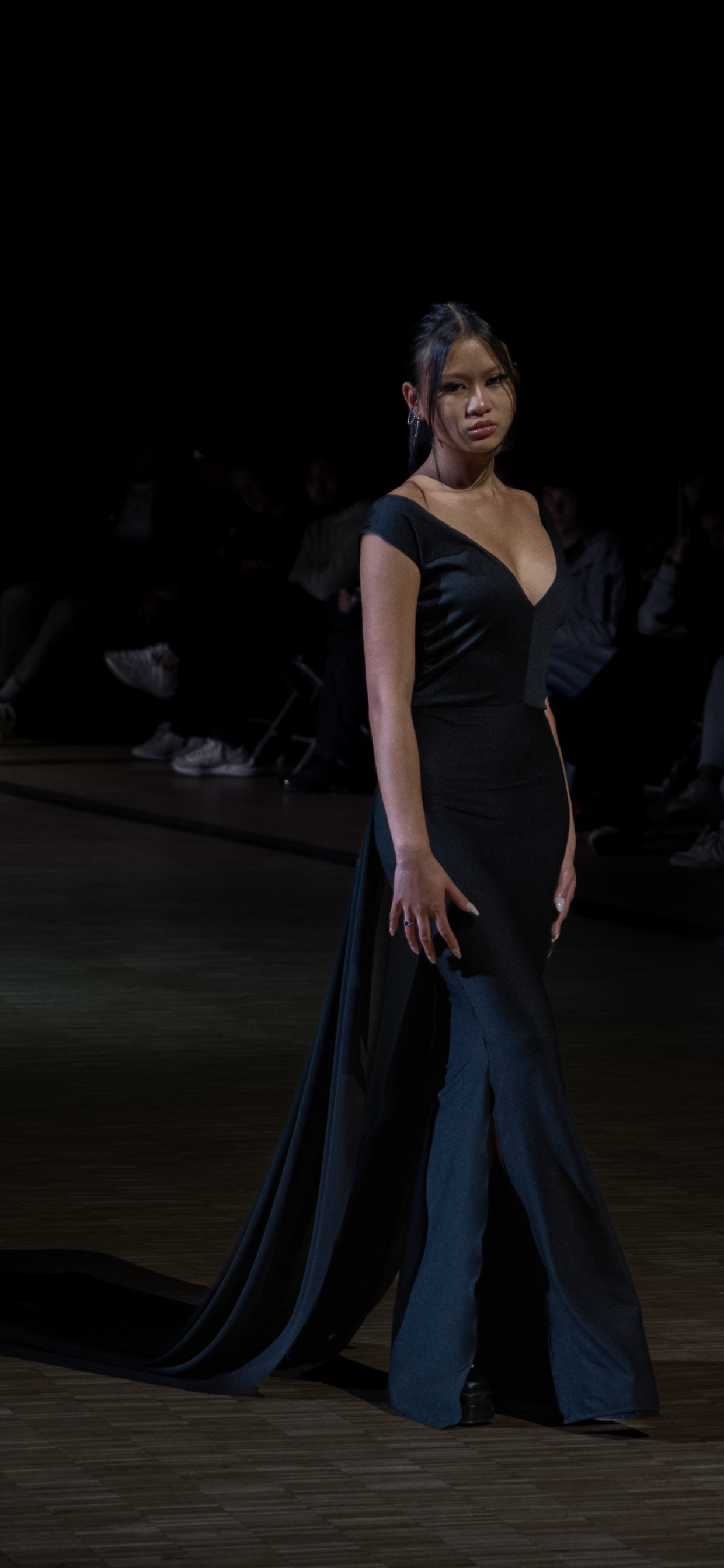 Longue robe de soirée noire