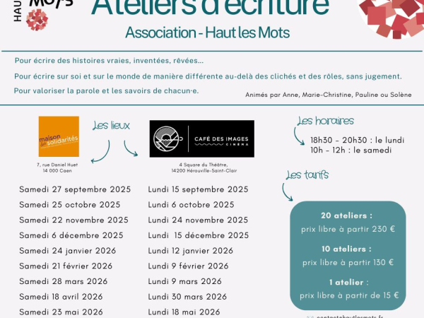 Ateliers d'écriture