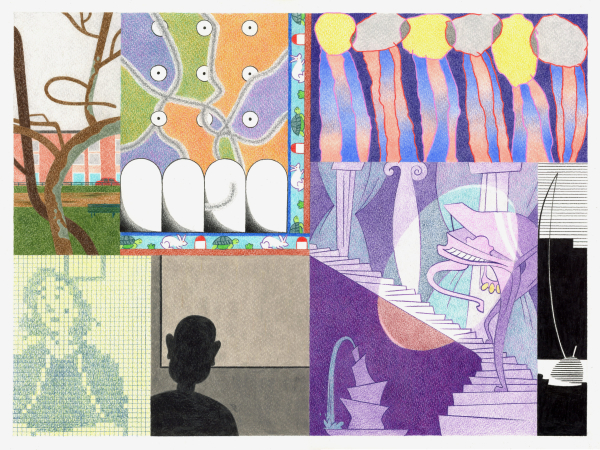 Vrac (bouchon) _2025 _ Crayon de couleur sur papier Fabriano